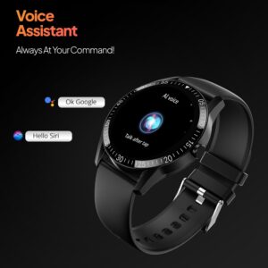 fire boltt talk bluetooth calling smartwatch, 1.39" tft display with dual button, hands on voice assistance, 120 sports modes, in built mic & speaker (talk, beige)
